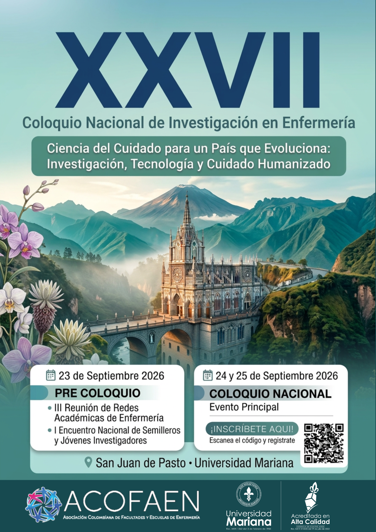 XXVII Coloquio Nacional de Investigación en Enfermería — San Juan de Pasto 2026